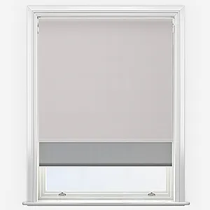 Supreme Blackout Pebble & Sunvue Steel Grey Double Roller Blind