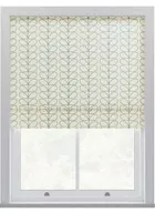 Orla Kiely Linear Stem Dark Powder Blue Roman Blinds