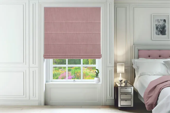 Tropea Pink - Finely Woven Roman Blind