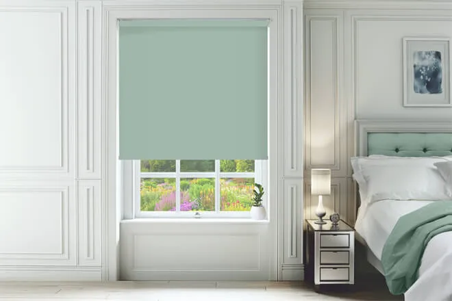 Alpha Blackout Turquoise - Fire Retardant Moisture Resistant Blackout Roller Blind