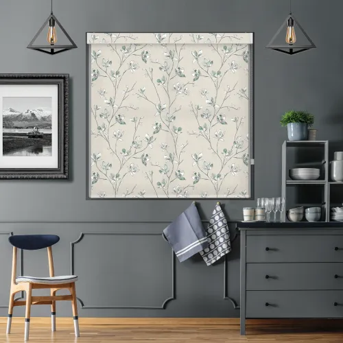 Pistachio No-drill Roller Blind - Iris Collection