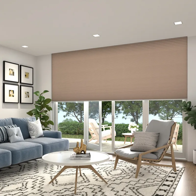 Cosibloc Brown Thermal Blackout Honeycomb Blinds