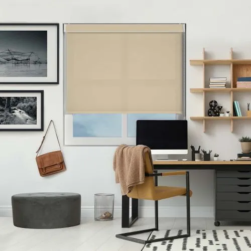 Luxe Biscotti No Drill Roller Blind