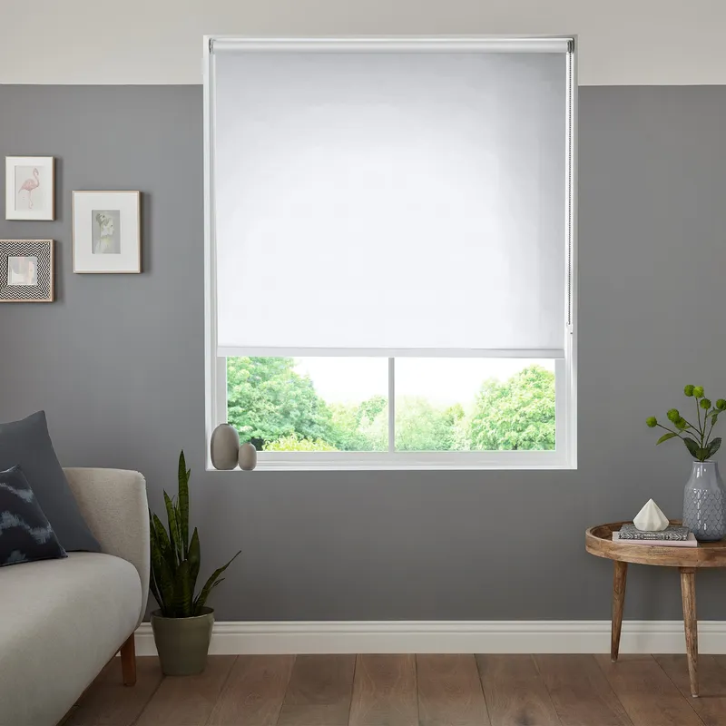 Insta Fit No Drill Iris Blackout Polar Roller Blinds - Fit In 30 Secs