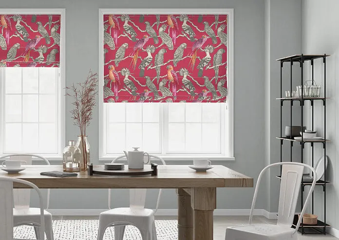 Aviary Pomegranate - Roman Blind
