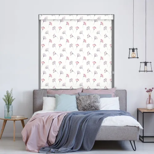 Kyoto Lilac Blackout Roller Blind With Pelmet