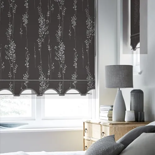 Peyton Noir Light Filtering Roller Blinds