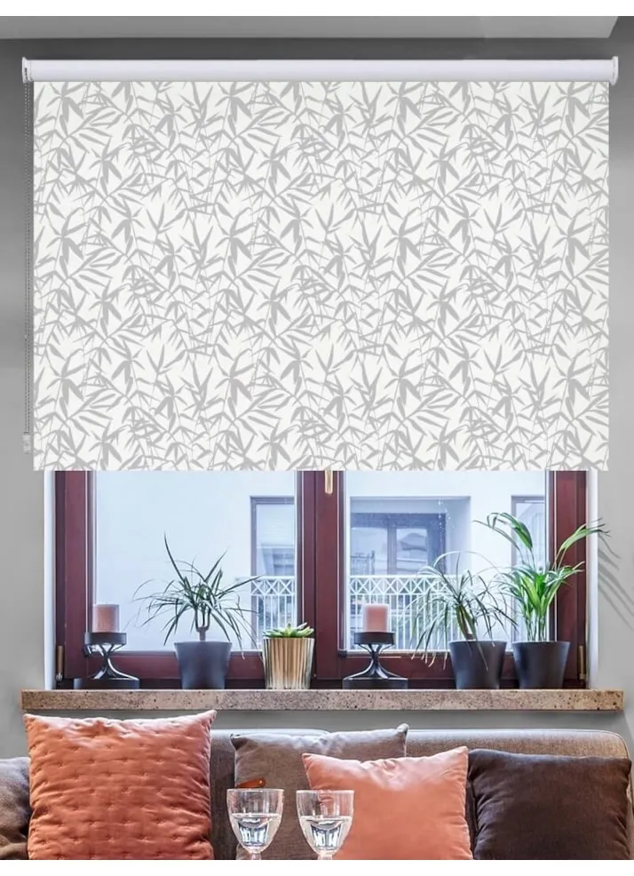 Bamboo Shadows Floral Leaf Roller Blind