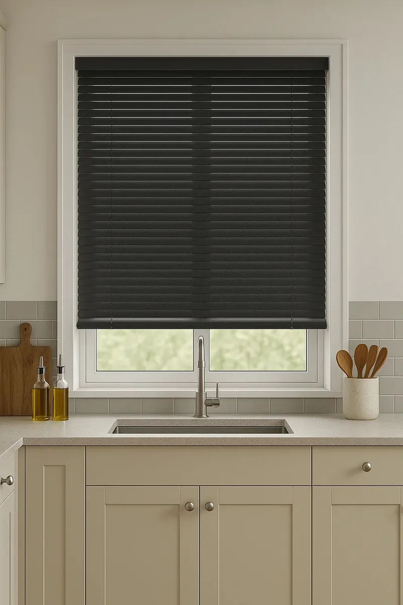 Charcoal Grey Metal Venetian Blind - 25mm