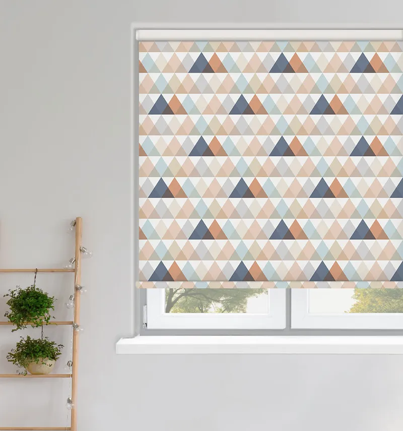 Polygon Tangarine Roller Blinds