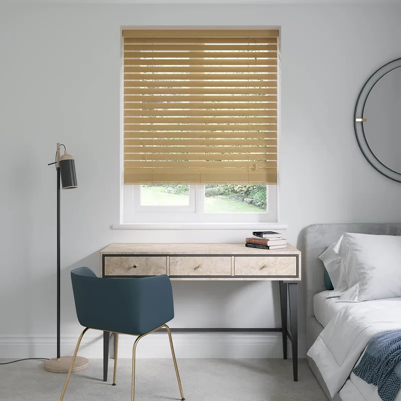 Savanna Oak Brown Wooden Blinds 50mm