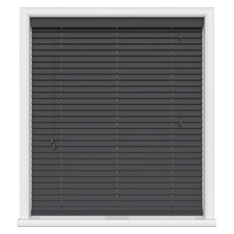 Graphite Grey Real Wood Uk - Wooden Blinds