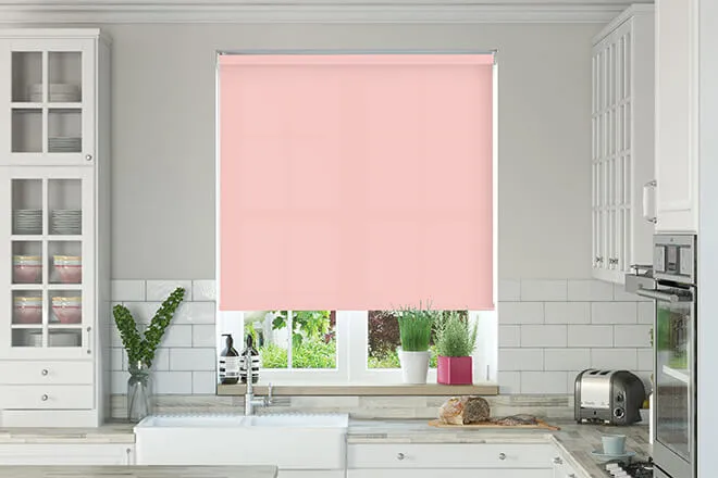 Nevada Baby Pink - Moisture Resistant Roller Blind