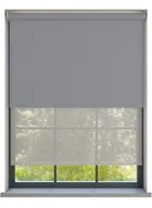 Amor Stormy Grey With Haze Soft Grey Double Roller Blind