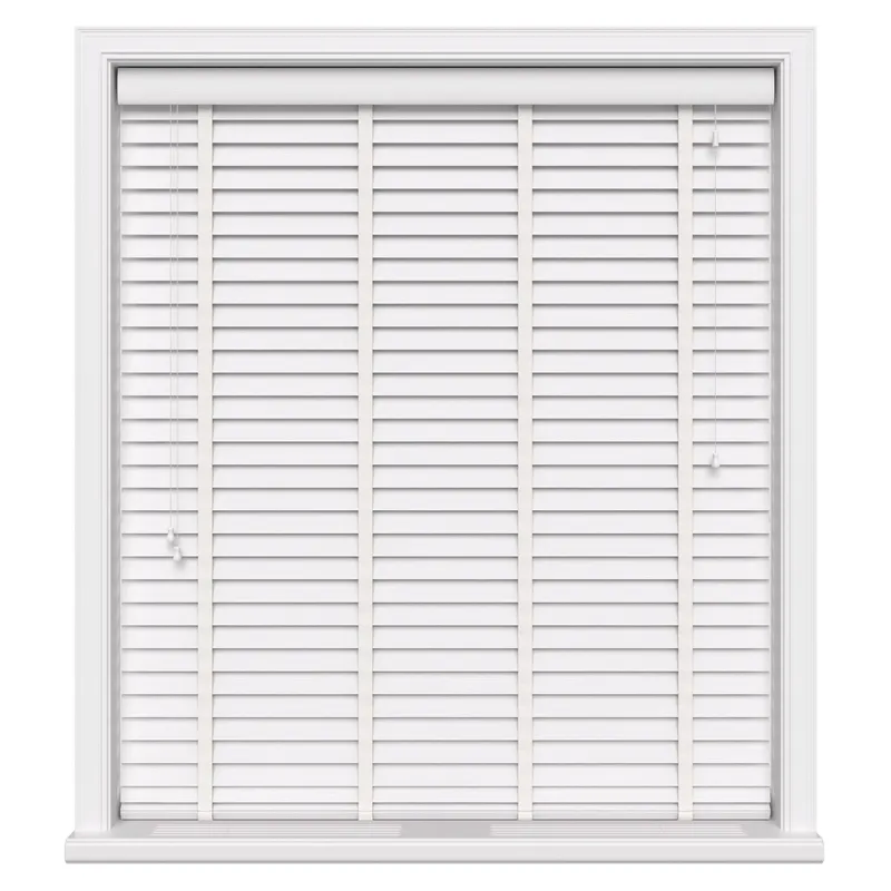 Snow White Grain Luxury Ecowood Uk - Wooden Blinds
