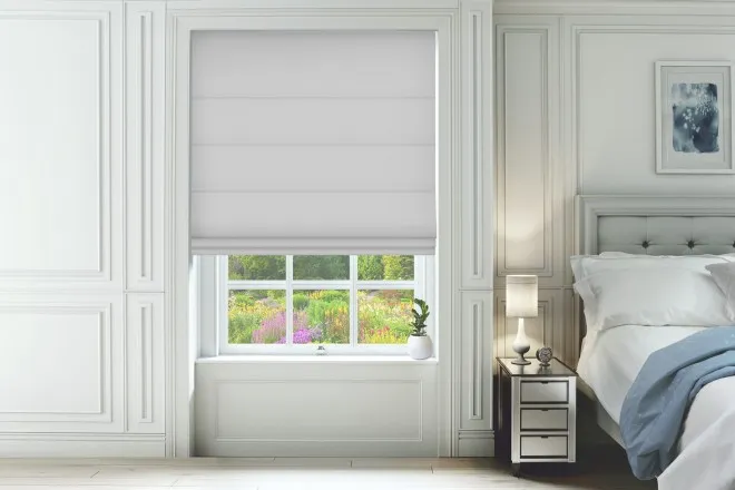 Monti Grey - Luxury Chenille Roman Blind