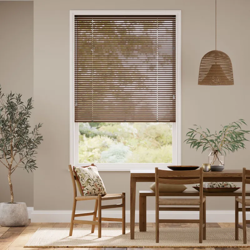 Woodgrain Walnut Venetian Blind - 25mm Slat