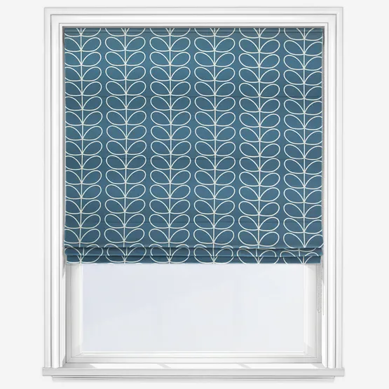 Orla Kiely Linear Stem Marine Roman Blind