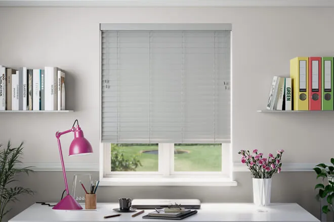 Nova Scotia Light Grey - Wooden Blind