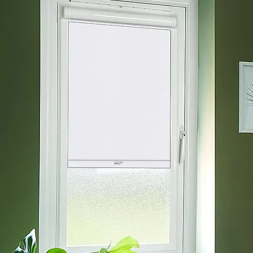 Urban Fr Bright White (Moisture Resistant) Perfect Fit Blackout Roller Blinds