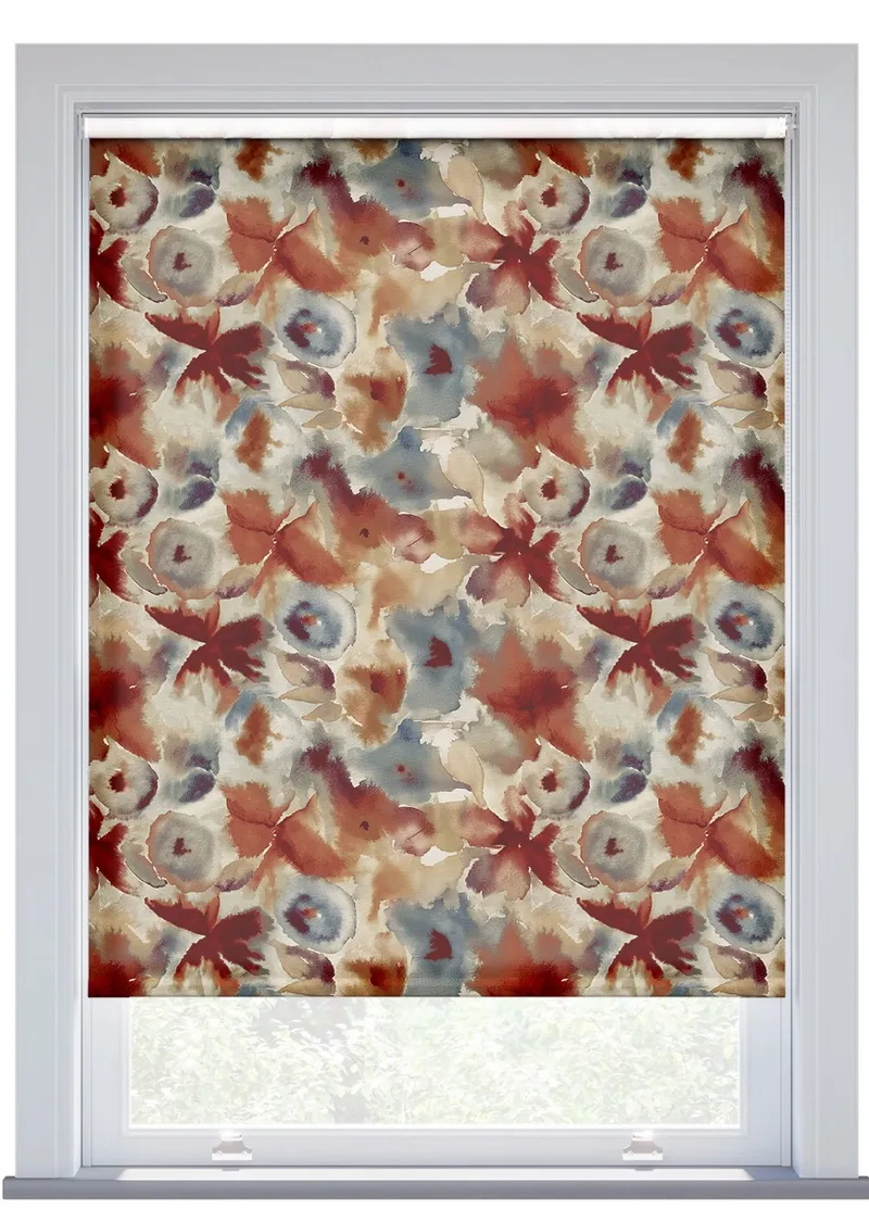 Harlequin Flores Rust/ruby/nordic Blue Roller Blind