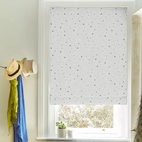 Little Star Silver Deluxe Roman Blinds