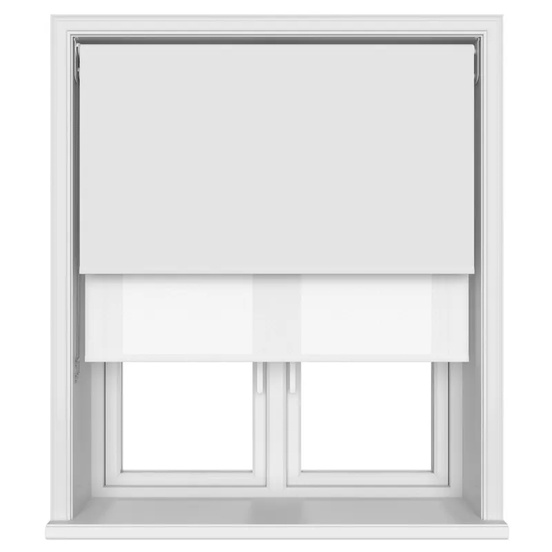 Bella Snow Double Roller Blind Blinds Uk