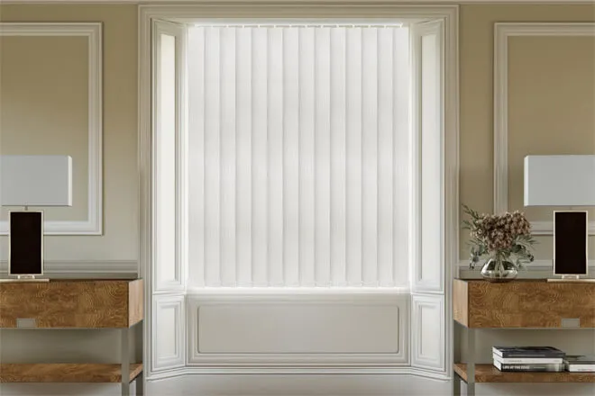 Paige Ivory - Shadow Pattern Vertical Blind