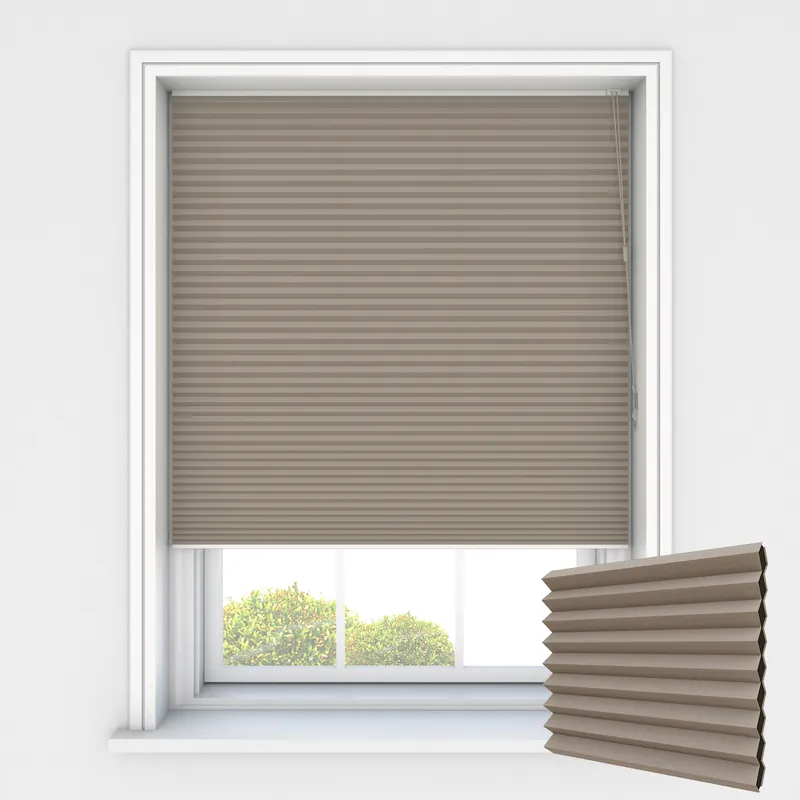 Halo Praline Thermal Privacy Honeycomb Blinds