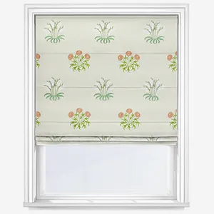 William Morris At Home Lily Flower Embroidery Nettle Roman Blind