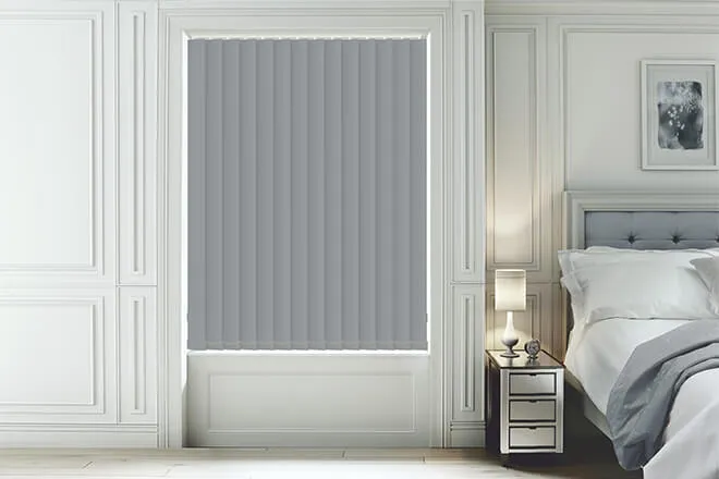 Hannah Dark Grey - Moisture Resistant Blackout Vertical Blind
