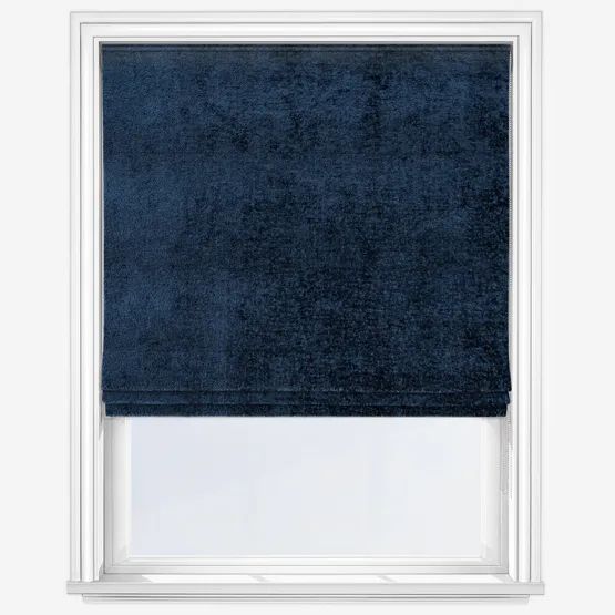 Boucle Royale Navy Blue Roman Blind