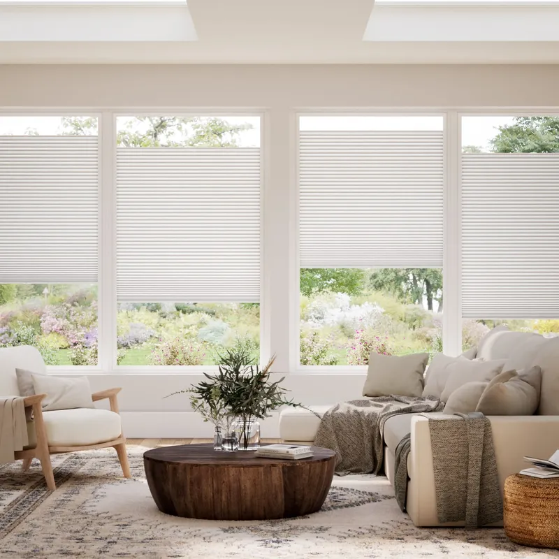 Perfect Fit Duoshade Cloud White Conservatory Thermal Blind