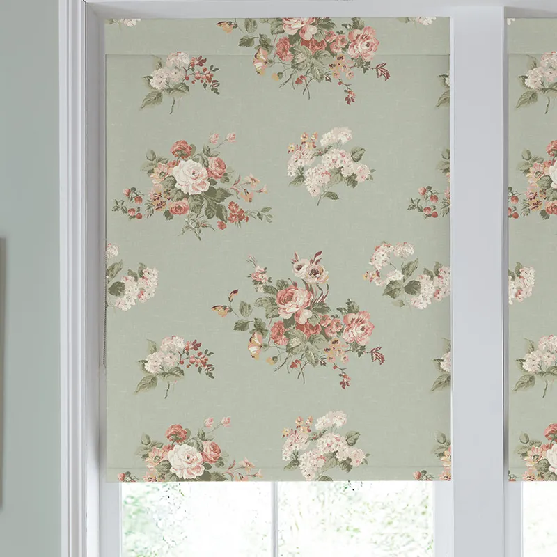 Laura Ashley Rosemore Made To Measure Blackout Roller Blind Sage