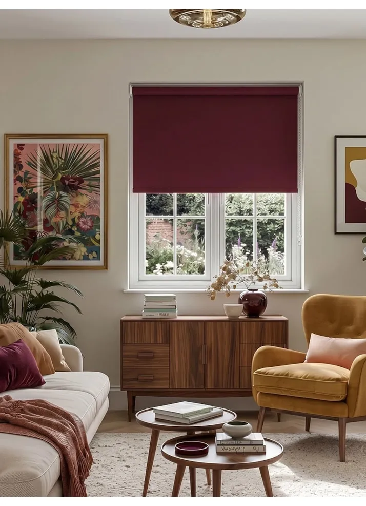 Burgundian Red Blackout Roller Blind