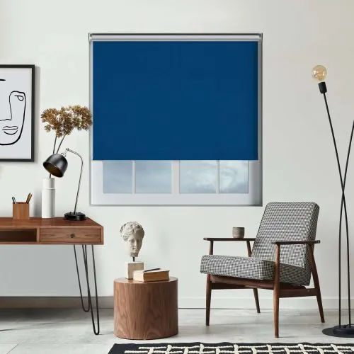 Mirage Solar Dark Blue Cordless Roller Blind