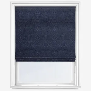 William Morris At Home Lodden Embroidery Indigo Roman Blind