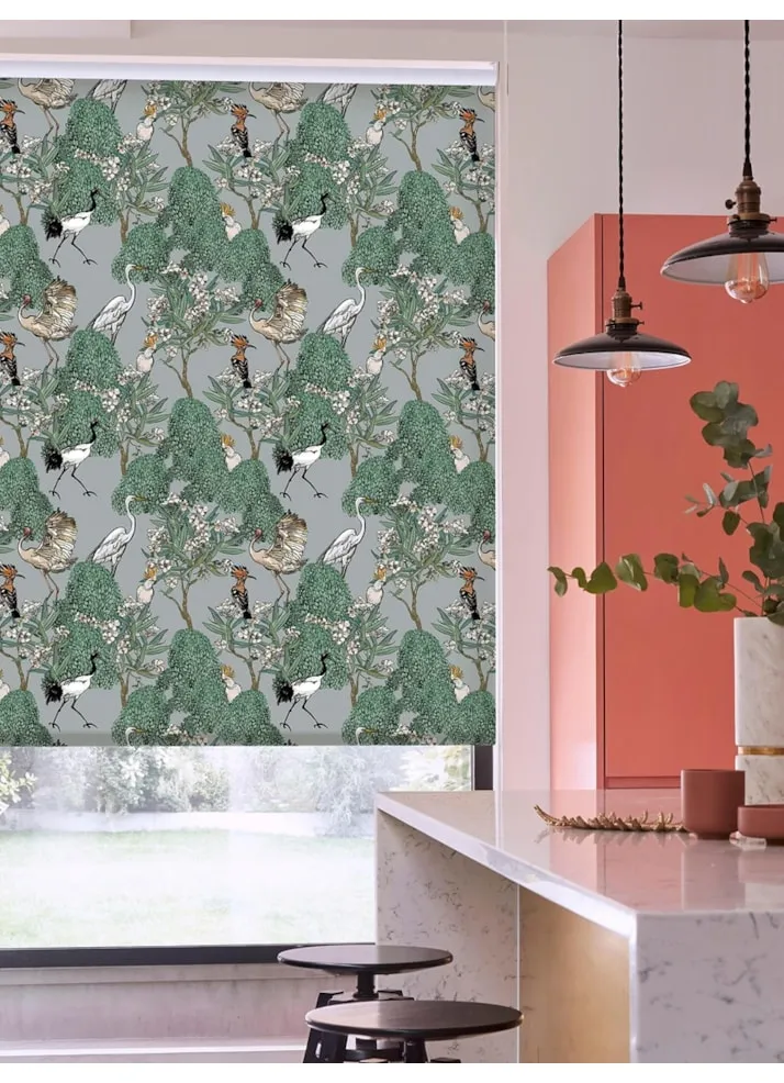 Oleander Mist Bird Print Roller Blind By Boon &Amp; Blake