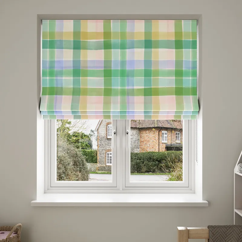 Bluebellgray Cabin Check Green Multi No Drill