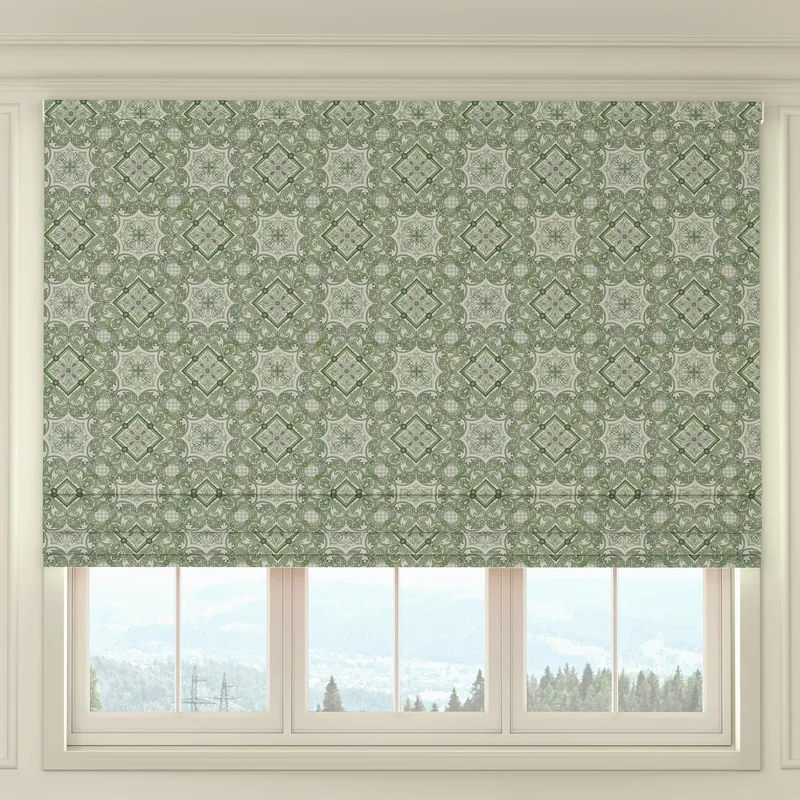 House Llewelyn-bowen Festivo Printed Made To Measure Roman Blind Pistache