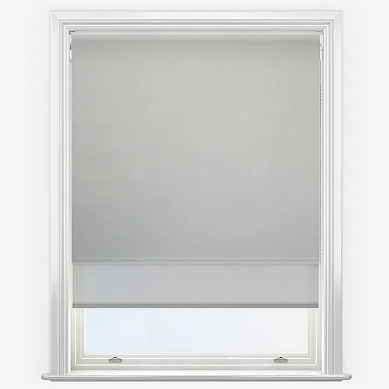 Double Roller Artivis Blackout Pebble Grey & Sunvue Dove Grey Double Roller Blind