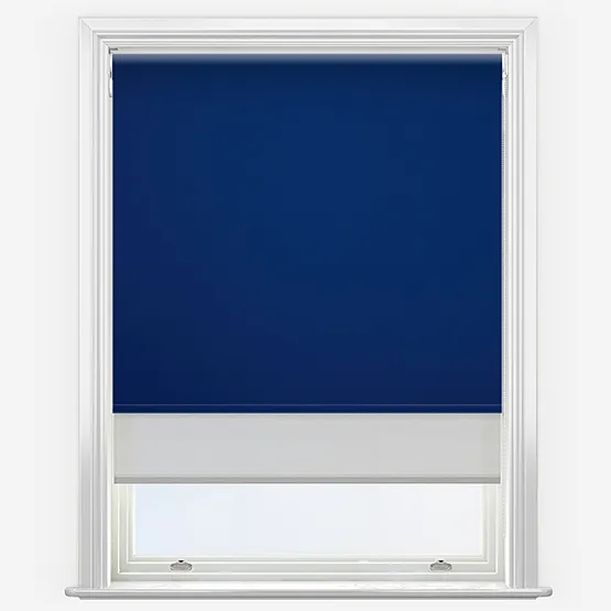 Double Roller Carnival Blackout Sapphire & Grey Double Roller Blind