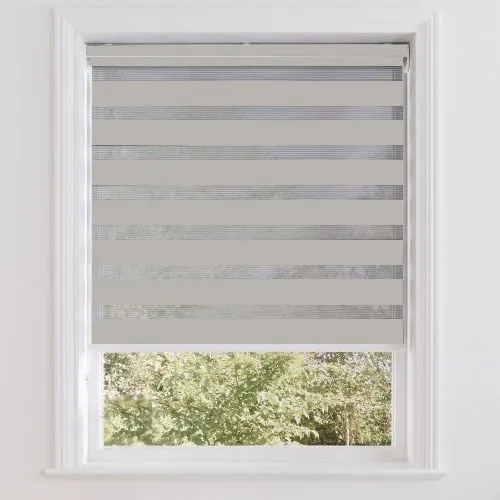 Glow Silver Grey Day & Night Roller Blinds