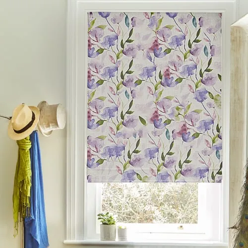 Skyler Plum Deluxe Roman Blinds