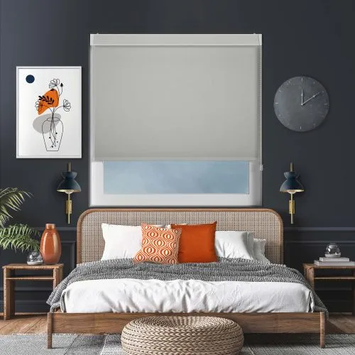 Bedtime Grey Whisper Pelmet Roller Blind