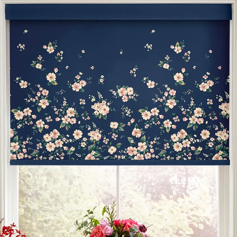 Cath Kidston Spitalfields Border Made To Measure Roller Blind Navy
