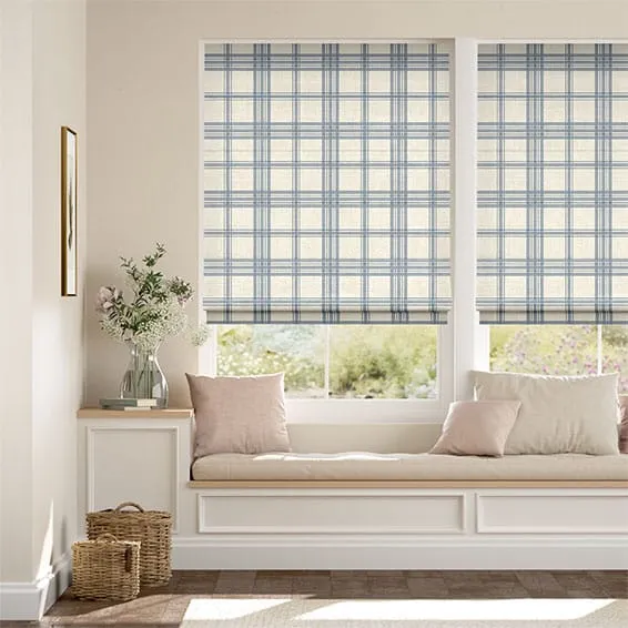 Stamford Cornflower Blue Roman Blind