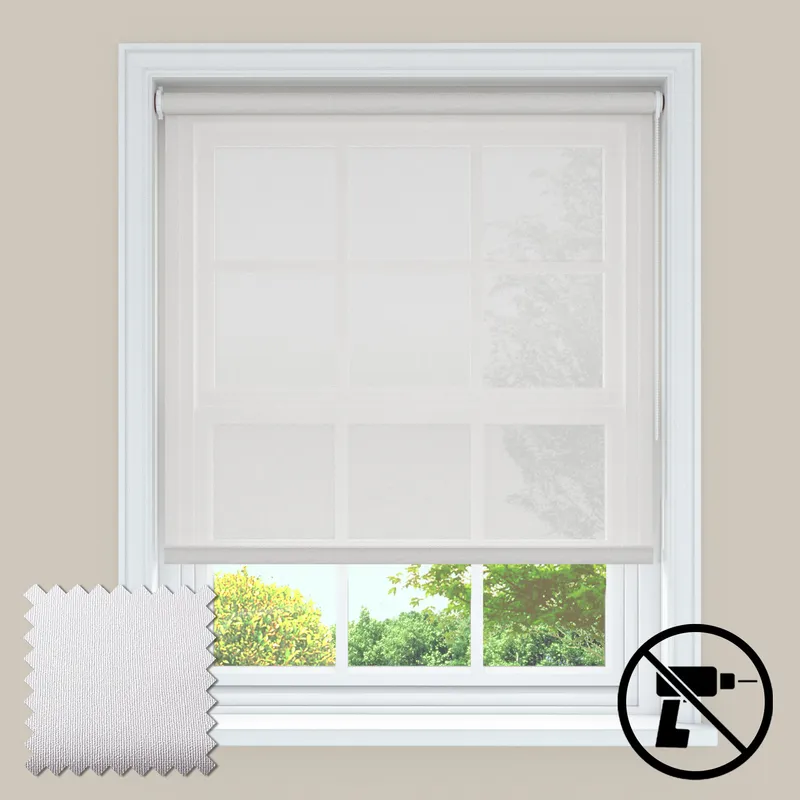 Serenity Ice Privacy No Drill Roller Blinds