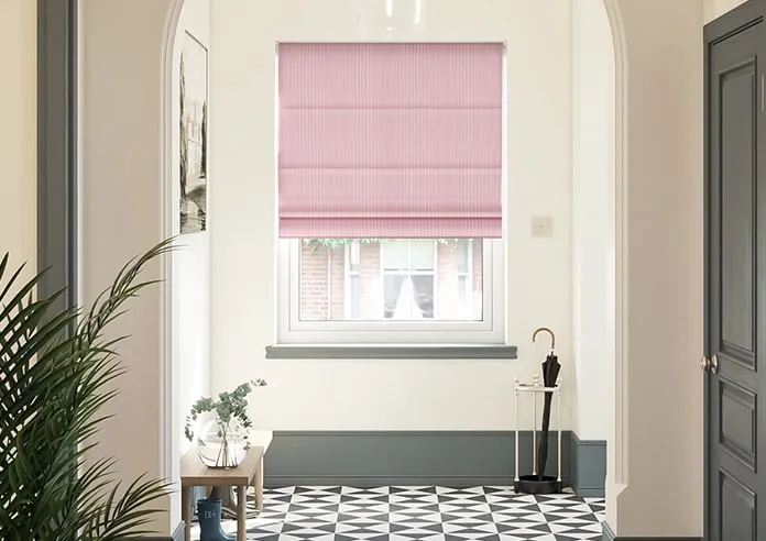Nautical Stripes Prom Red - Roman Blind