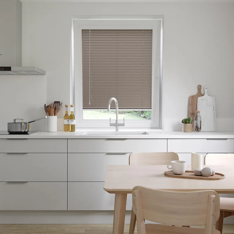 Perfect Fit Glimmer Mocha Brown Venetian Blinds 25mm
